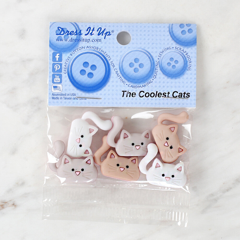 Dress It Up Rahat Kediler Dekoratif Düğme - 10419